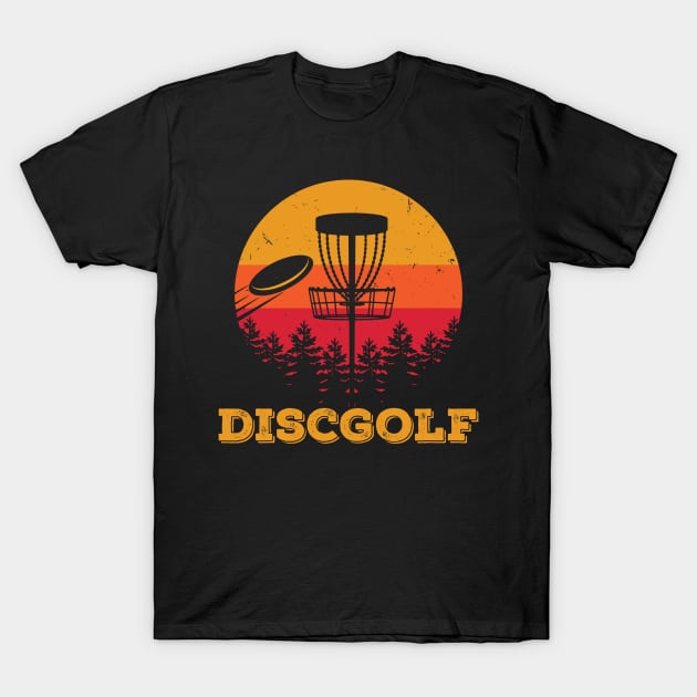 Retro Vintage Discgolf Outdoor Sport Frisbee Gift T-Shirt by Fresan